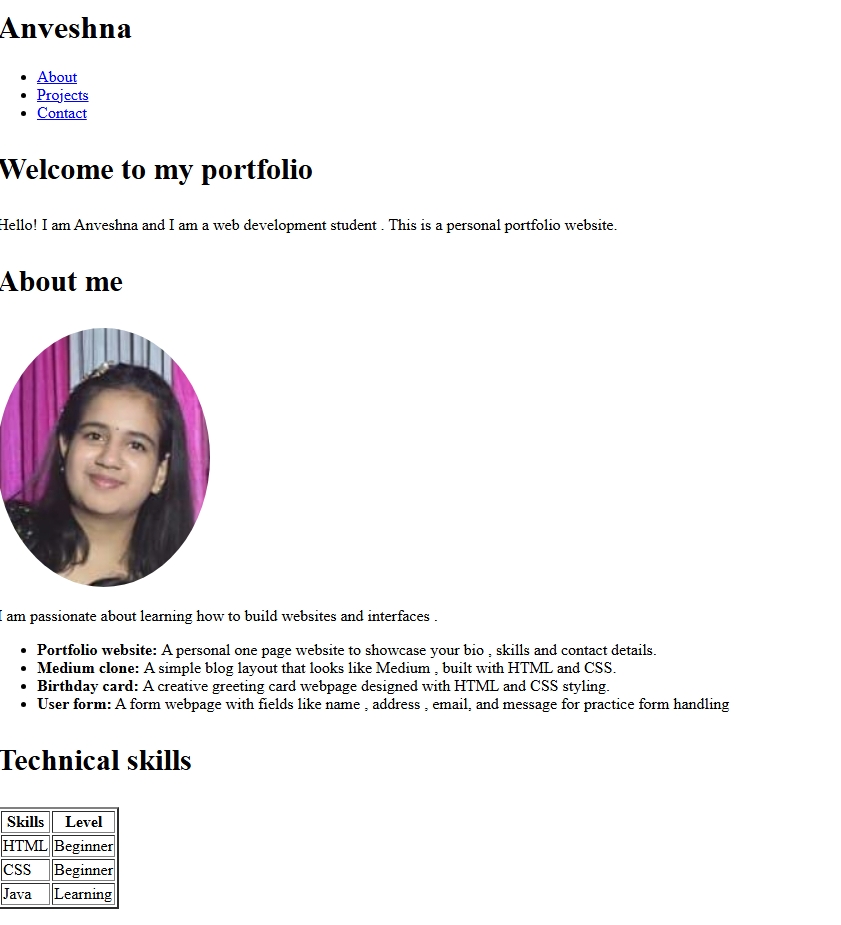 Project 1: Portfolio website placeholder